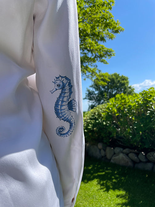 Seidenbluse "Seepferdchen"
