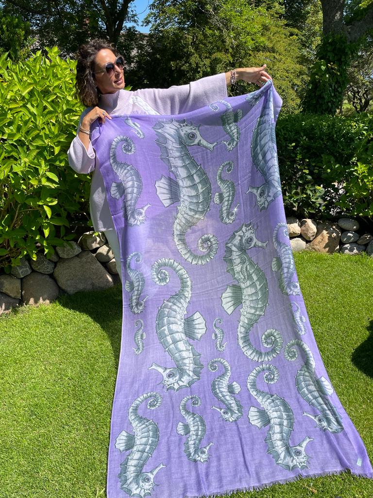 Kaschmirtuch "Seepferdchen"