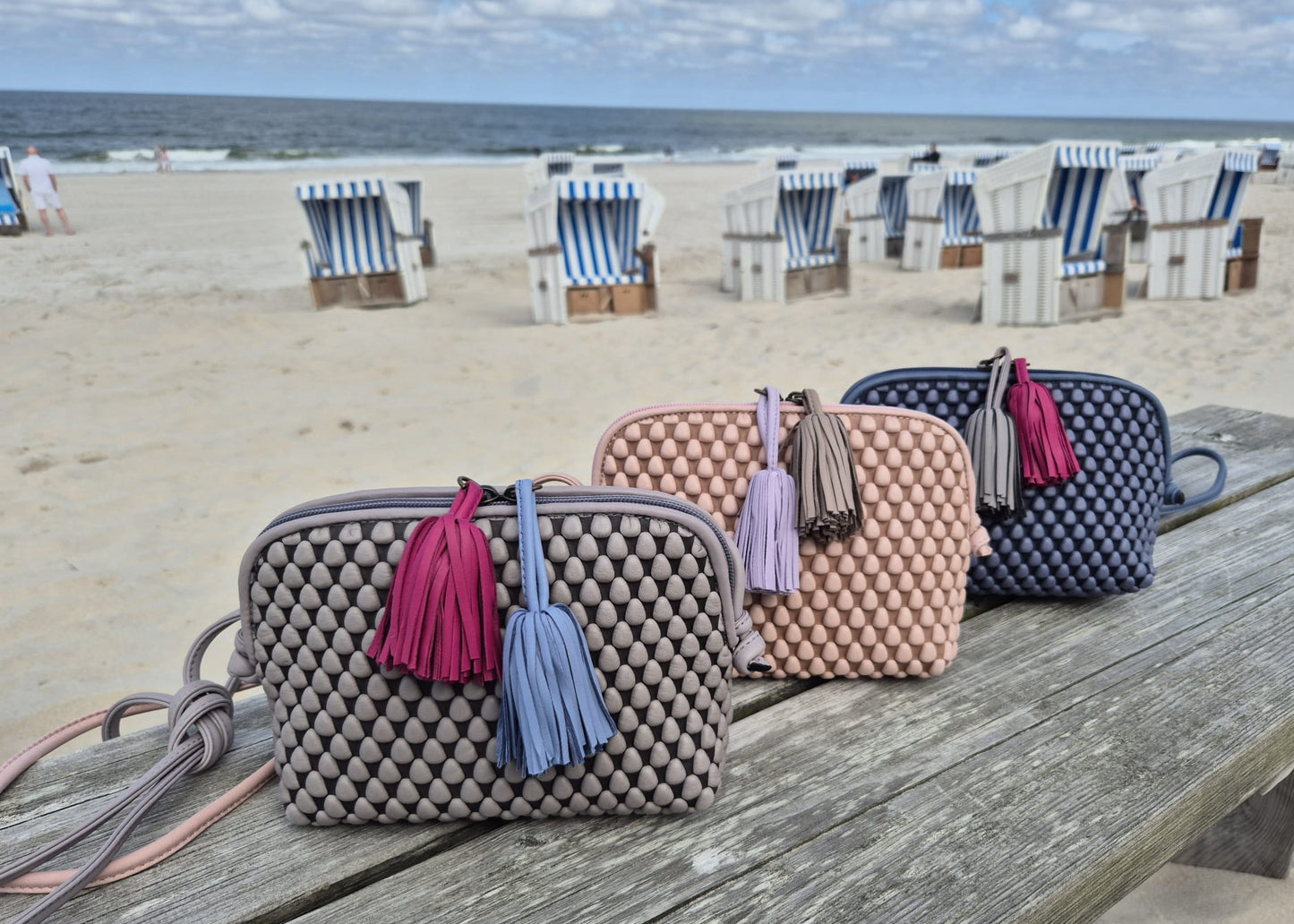 Tasche Gizmo "Small - Happy Beach" - Jeans